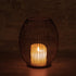 GloboStar® CANDLE 76497 Διακοσμητικό Realistic Κερί με LED Εφέ Κινούμενης Φλόγας - Μπαταρίας 2 x AA (Δεν Συμπεριλαμβάνονται) & Ασύρματο Χειριστήριο IR Θερμό Λευκό 2700K Dimmable Μαύρο Φ19 x Υ24cm - ledmania.gr