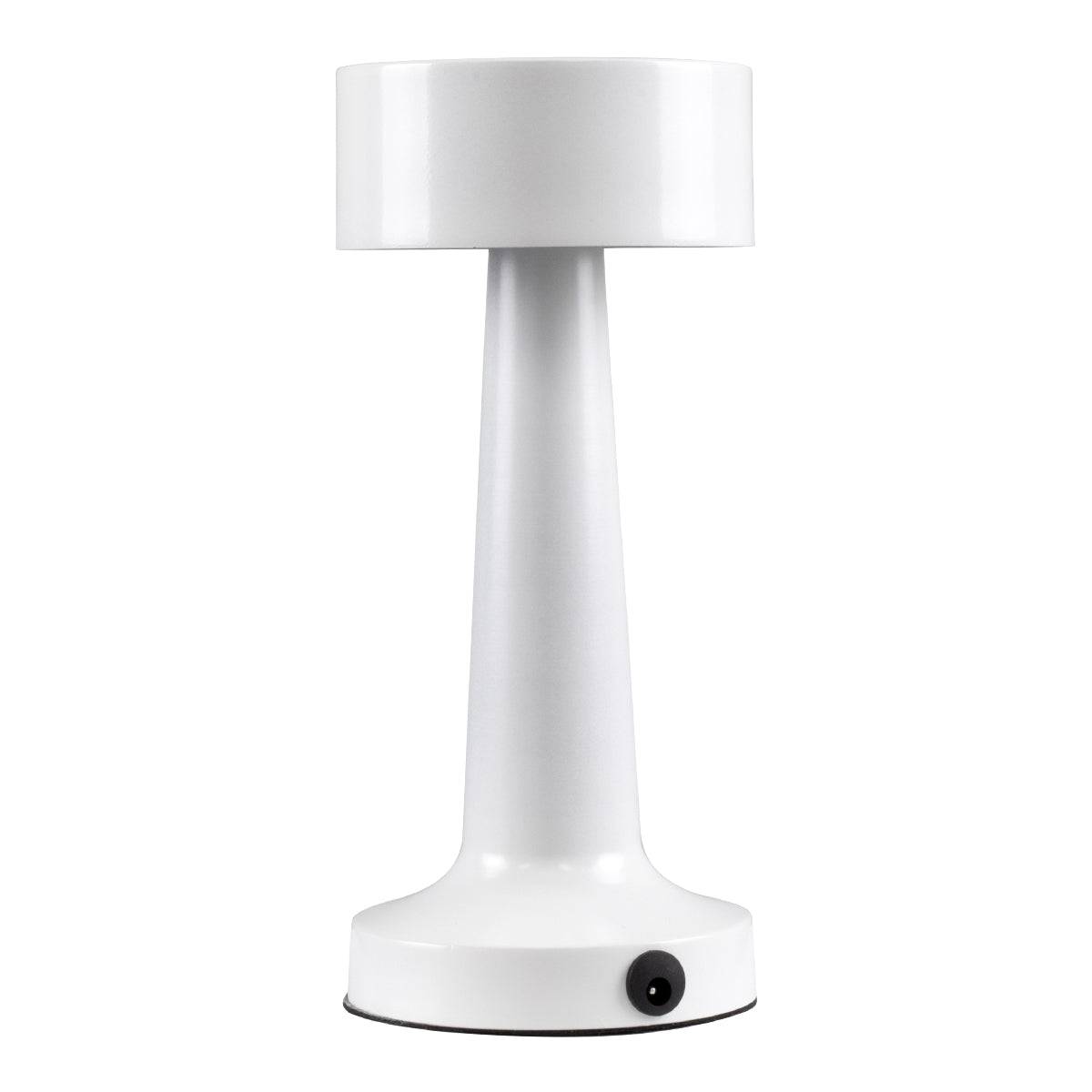 GloboStar® BELLA 76502 Μοντέρνο Επιτραπέζιο Φωτιστικό Πορτατίφ LED 1.5W 105lm 120° DC 5V Επαναφορτιζόμενο με Μπαταρία Li-ion 1800mAh - Διακόπτη Αφής με 3 Εντάσεις Φωτισμού Θερμό Λευκό 2700K Dimmable - Φ9 x 21cm - Λευκό - ledmania.gr