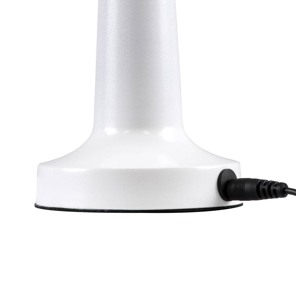 GloboStar® BELLA 76502 Μοντέρνο Επιτραπέζιο Φωτιστικό Πορτατίφ LED 1.5W 105lm 120° DC 5V Επαναφορτιζόμενο με Μπαταρία Li-ion 1800mAh - Διακόπτη Αφής με 3 Εντάσεις Φωτισμού Θερμό Λευκό 2700K Dimmable - Φ9 x 21cm - Λευκό - ledmania.gr