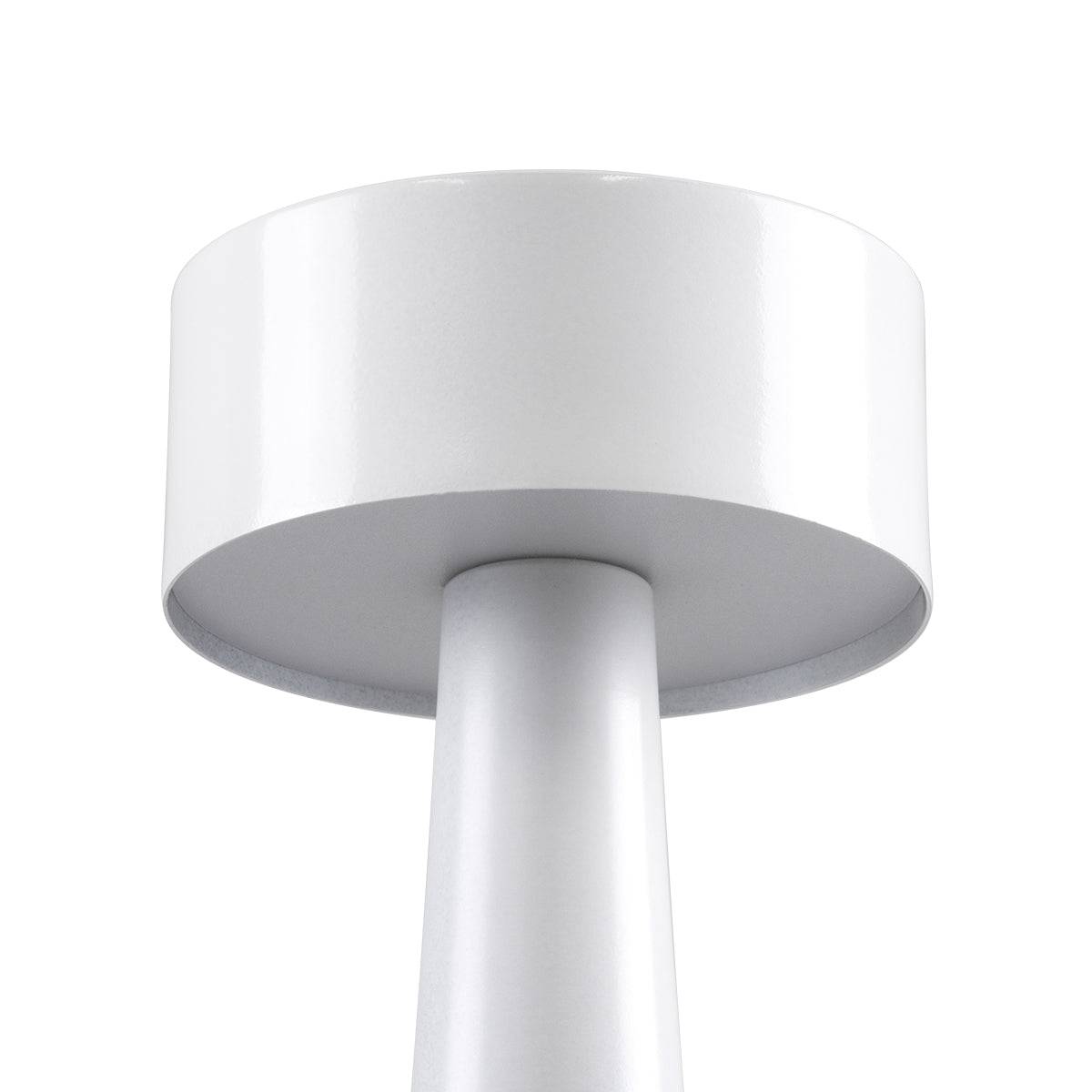 GloboStar® BELLA 76502 Μοντέρνο Επιτραπέζιο Φωτιστικό Πορτατίφ LED 1.5W 105lm 120° DC 5V Επαναφορτιζόμενο με Μπαταρία Li-ion 1800mAh - Διακόπτη Αφής με 3 Εντάσεις Φωτισμού Θερμό Λευκό 2700K Dimmable - Φ9 x 21cm - Λευκό - ledmania.gr