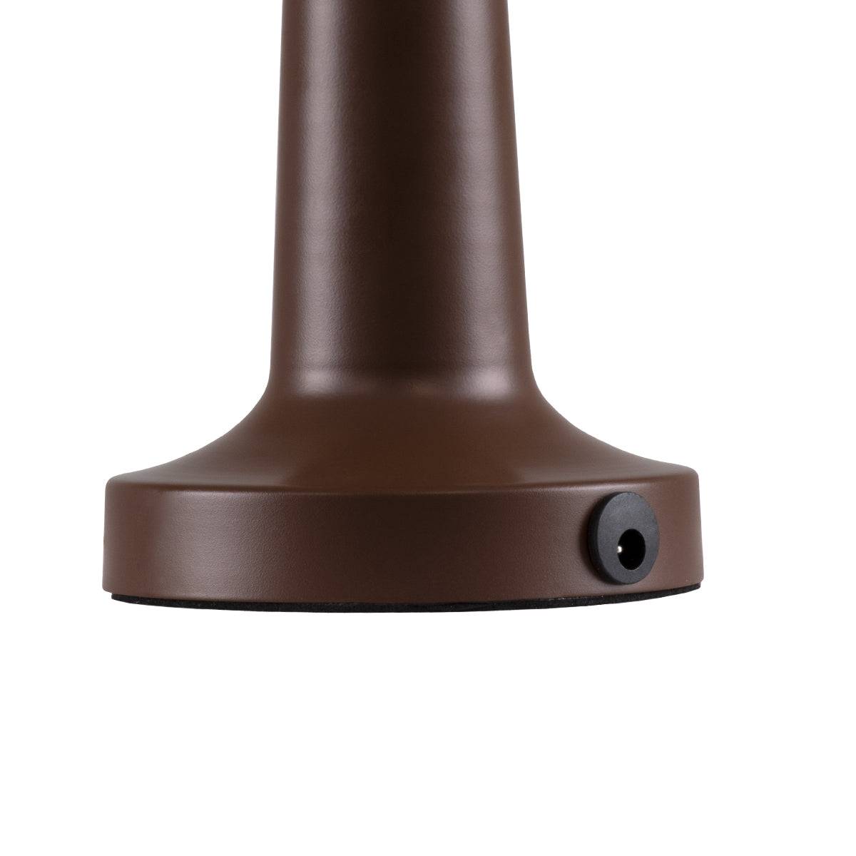 GloboStar® BELLA 76507 Μοντέρνο Επιτραπέζιο Φωτιστικό Πορτατίφ LED 1.5W 105lm 120° DC 5V Επαναφορτιζόμενο με Μπαταρία Li-ion 1800mAh - Διακόπτη Αφής με 3 Εντάσεις Φωτισμού Θερμό Λευκό 2700K Dimmable - Φ9 x 21cm - Σκούρο Καφέ - ledmania.gr