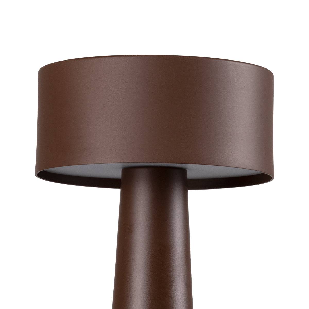 GloboStar® BELLA 76507 Μοντέρνο Επιτραπέζιο Φωτιστικό Πορτατίφ LED 1.5W 105lm 120° DC 5V Επαναφορτιζόμενο με Μπαταρία Li-ion 1800mAh - Διακόπτη Αφής με 3 Εντάσεις Φωτισμού Θερμό Λευκό 2700K Dimmable - Φ9 x 21cm - Σκούρο Καφέ - ledmania.gr