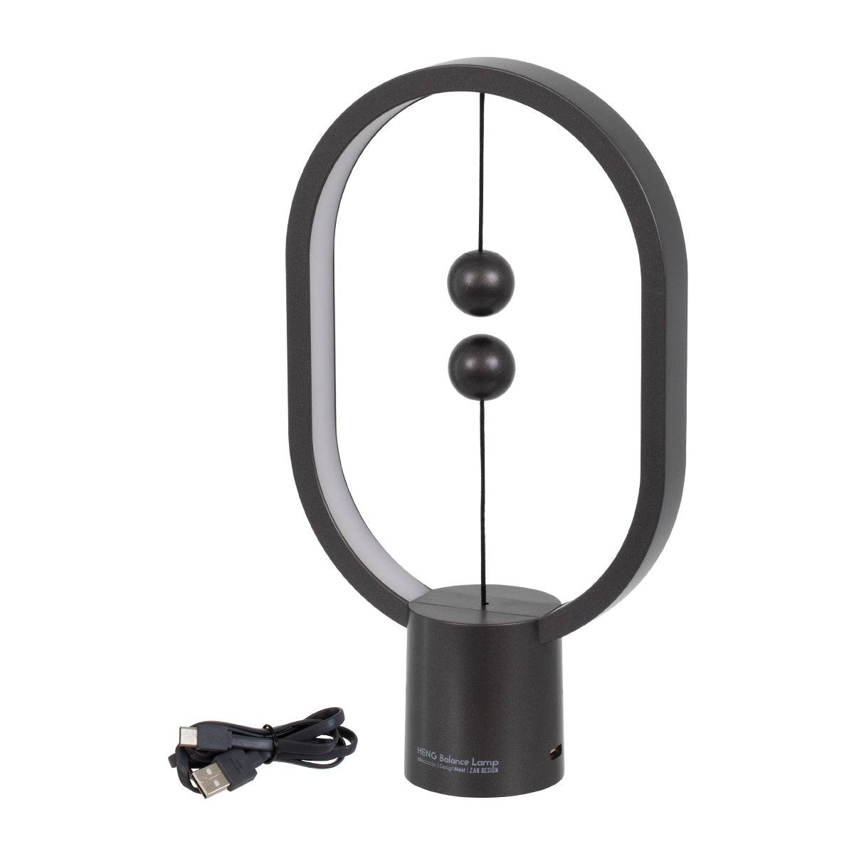 GloboStar® 76544 MAGNET Μοντέρνο Φωτιστικό Γραφείου Σκούρο Γκρι LED 15 Watt 1500lm DC 5V με Μαγνητικό Διακόπτη & Καλώδιο Τροφοδοσίας USB Θερμό Λευκό 2700K - ledmania.gr