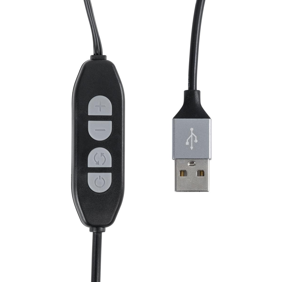 76552 Φωτιστικό Οθόνης Anti-Glare E-Reading LED 5W 565lm DC 5V με Καλώδιο Τροφοδοσίας USB 2.0 & Ενσωματωμένο Χειριστήριο Εναλλαγής Χρωμάτων CCT Θερμό Λευκό 2700K - Φυσικό Λευκό 4500K - Ψυχρό Λευκό 6000K Dimmable Μαύρο - ledmania.gr