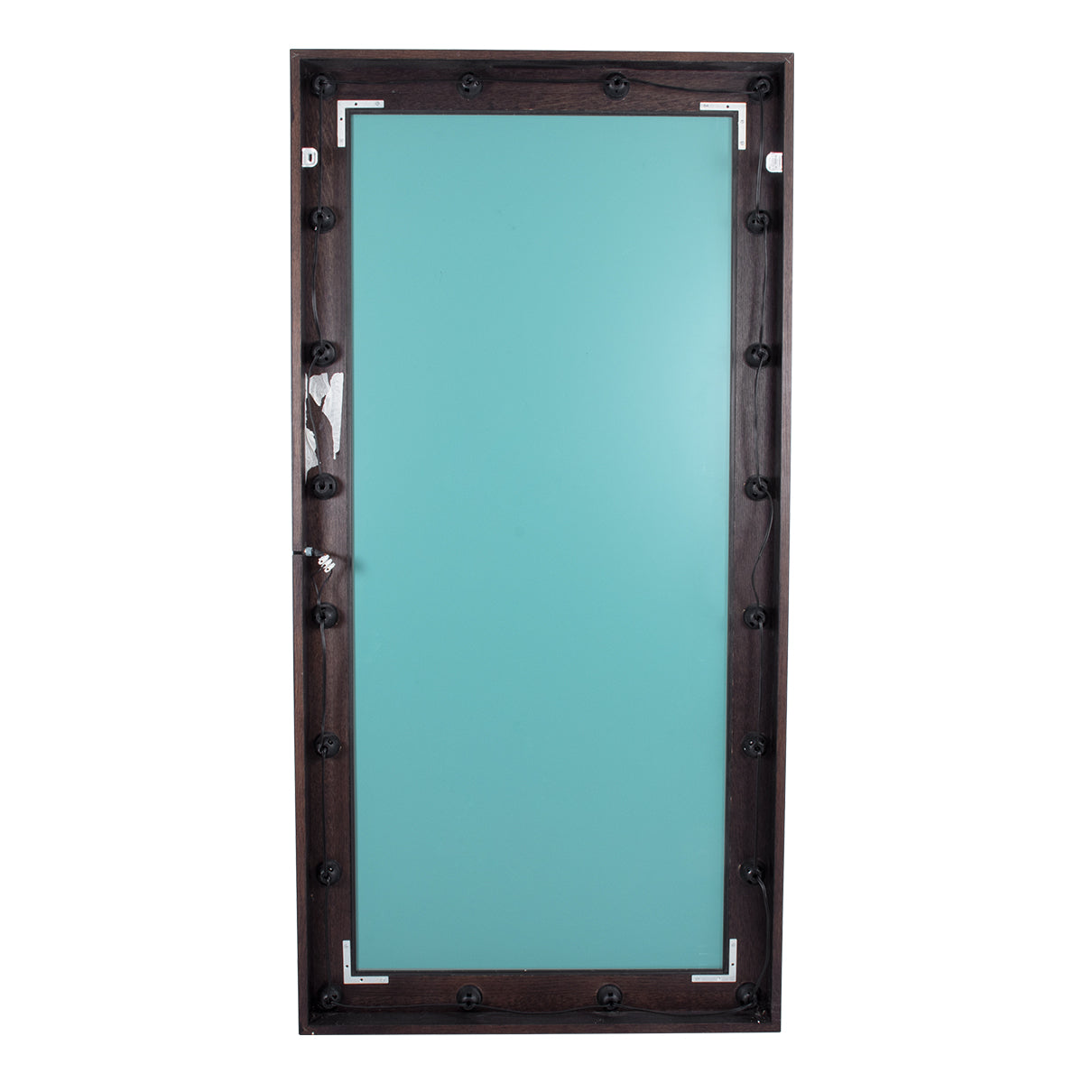 GloboStar® MAKEUP MIRROR-160x80-2 Μοντέρνος Καθρέπτης Μακιγιάζ με Πλαίσιο Φυσικού Ξύλου με Διακόπτη On/Off 20 x E27 AC220-240V - Μ80 x Π7 x Υ160cm - Καφέ Wenge - ledmania.gr
