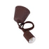 GloboStar® CABLITO 61561 Μοντέρνο Κρεμαστό Φωτιστικό Οροφής Μονόφωτο 1 x E27 Καφέ Σιλικόνης Ανάρτηση με Υφασμάτινο Καλώδιο Φ4 x Υ110cm - ledmania.gr