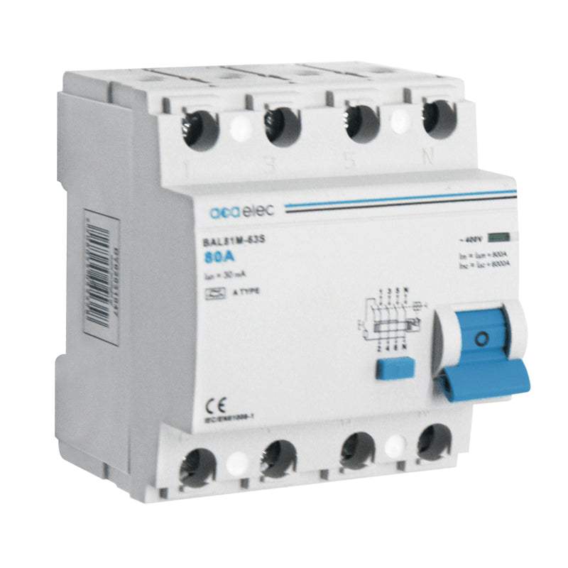RCCB 4x80A 30mA 4M A-Type - ledmania.gr