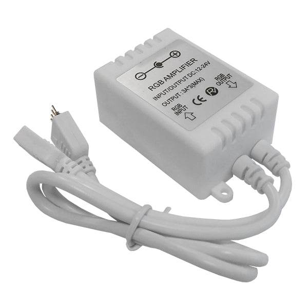LED RGB Ενισχυτής Σήματος Πλαστικός 12v (144w) - 24v (288w) GloboStar 77407 - ledmania.gr