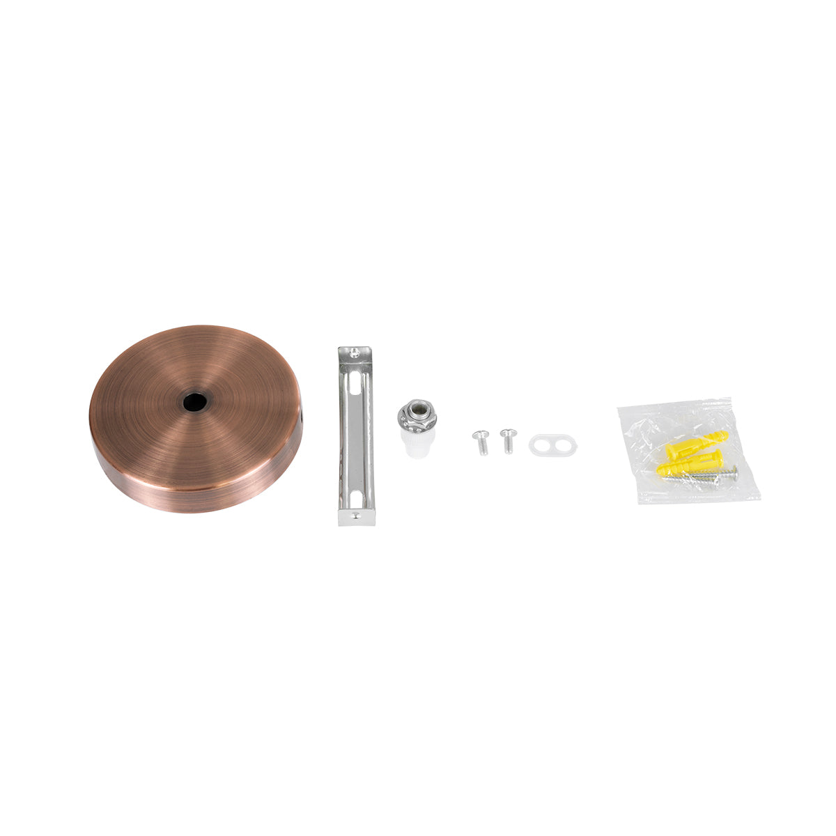 GloboStar® DIY 77504 Επιτοίχια Στρογγυλή Ροζέτα - Βάση για 1 Κρεμαστό Φωτιστικό - Φ10 x Υ2cm - Χάλκινο - Μεταλλικό - 5 Χρόνια Εγγύηση - ledmania.gr