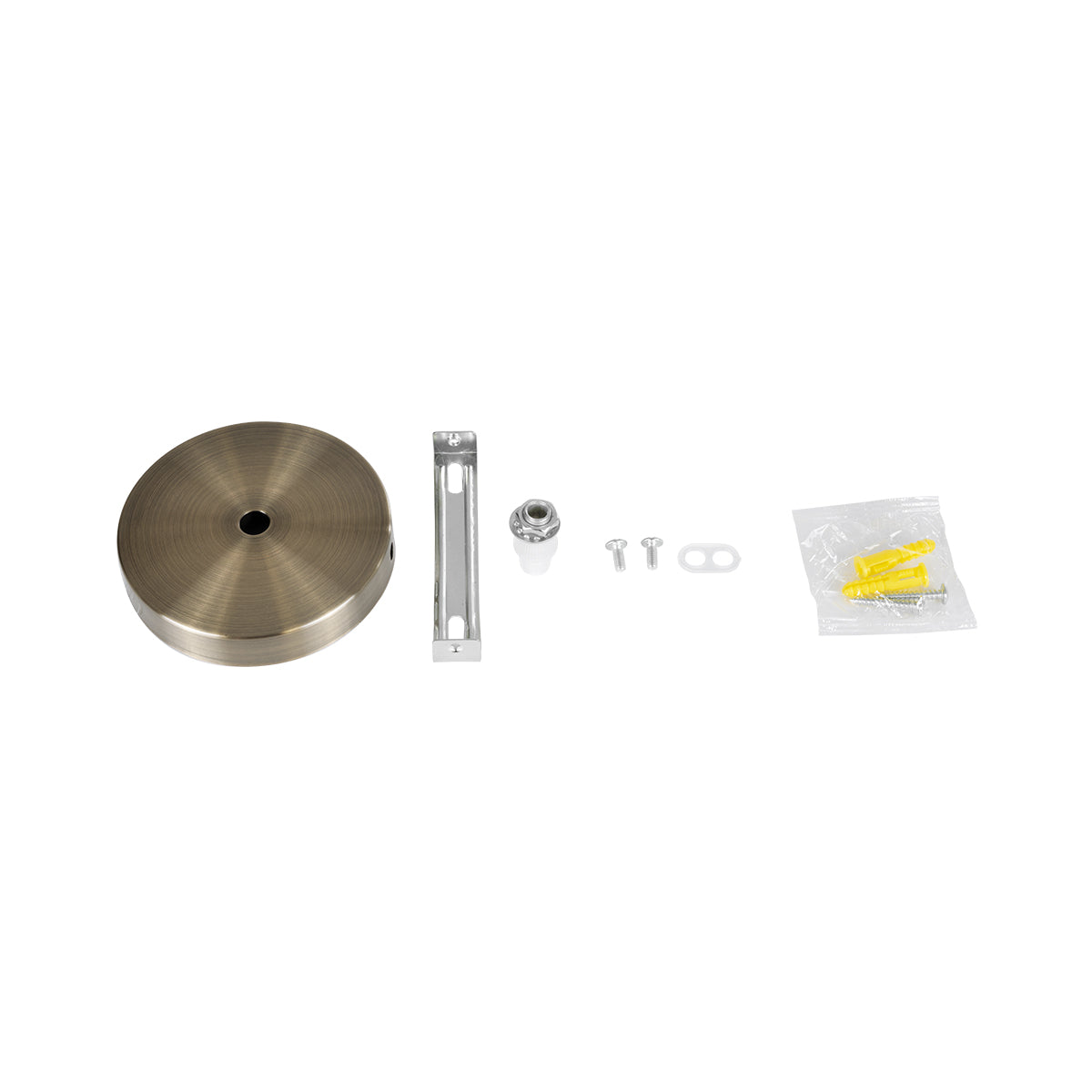 GloboStar® DIY 77505 Επιτοίχια Στρογγυλή Ροζέτα - Βάση για 1 Κρεμαστό Φωτιστικό - Φ10 x Υ2cm - Αντικέ Μπρονζέ - Μεταλλικό - 5 Χρόνια Εγγύηση - ledmania.gr
