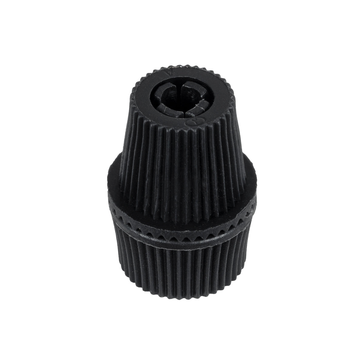GloboStar® DIY 77564 Επιτοίχιος Στυπιοθλίπτης - Στήριγμα Καλωδίου Φωτιστικού - Φ1.6 x Υ2.3cm - Μαύρο - Πλαστικό - 5 Χρόνια Εγγύηση - ledmania.gr