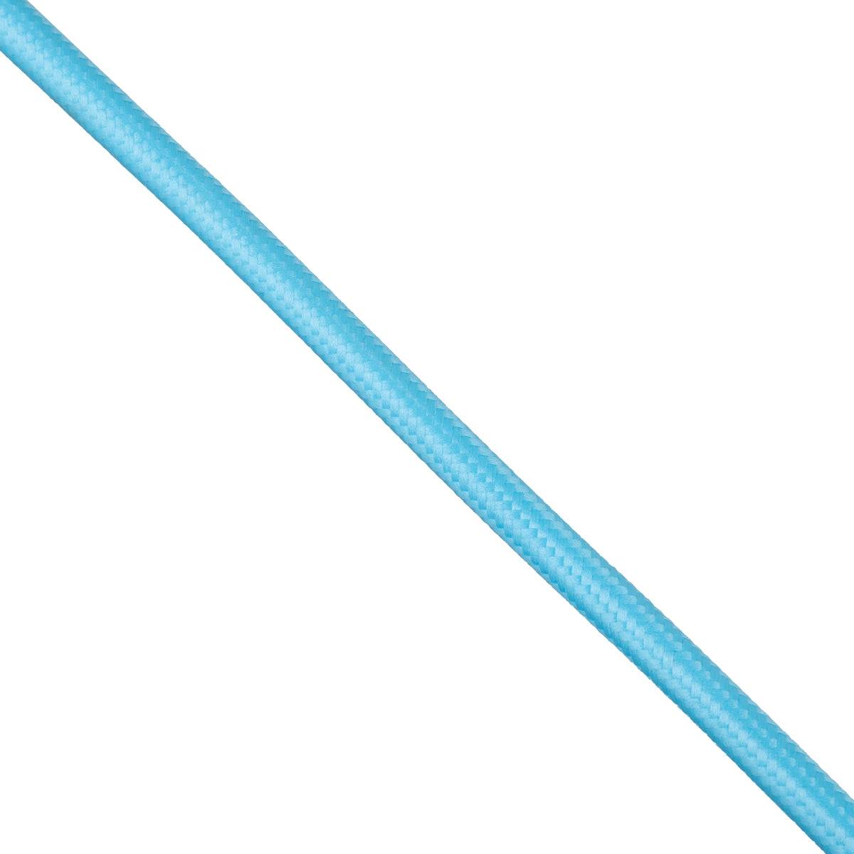 GloboStar® 77609 Στρογγυλό Υφασμάτινο Καλώδιο 1m 2 x 0.75mm² Γαλάζιο - ledmania.gr