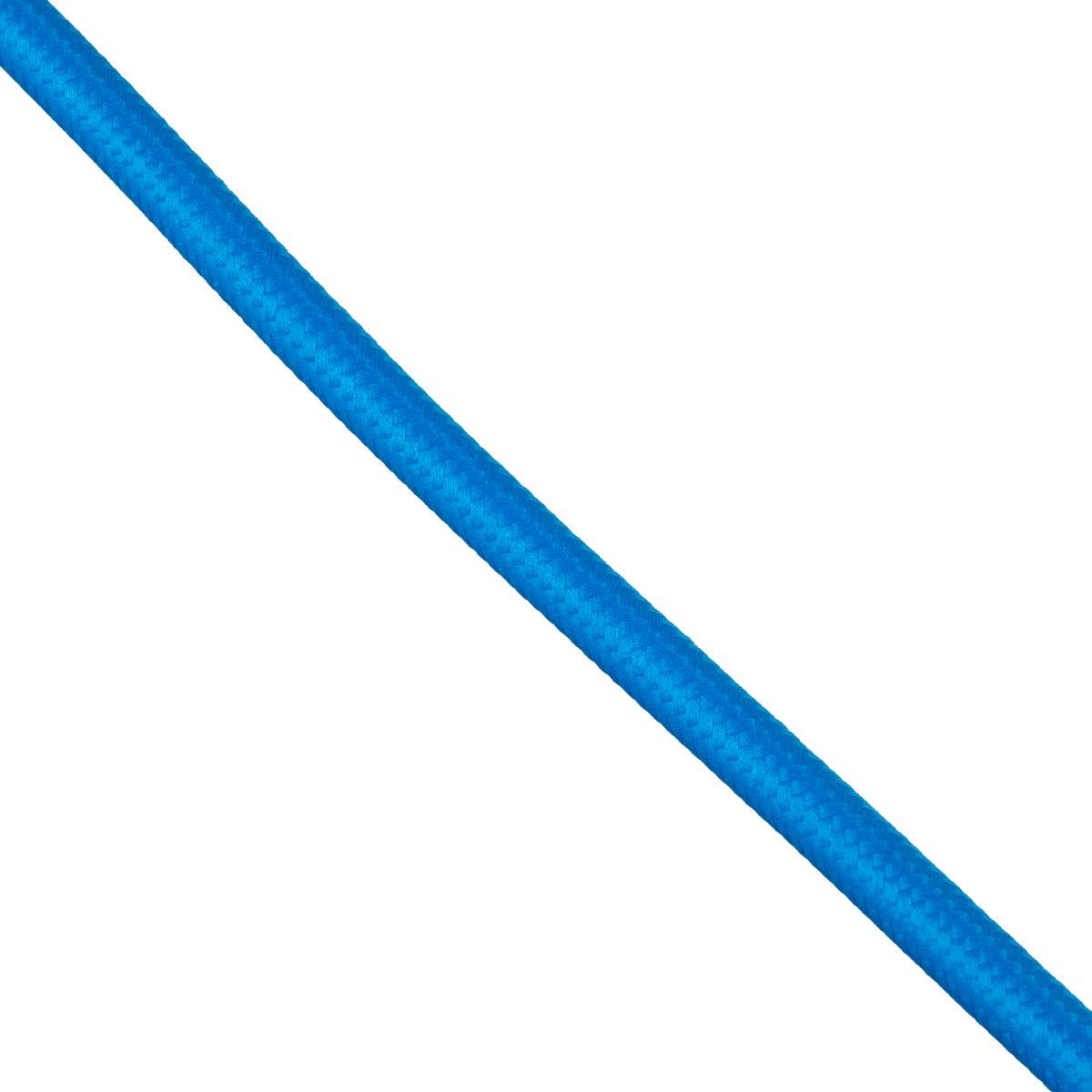 GloboStar® 77610 Στρογγυλό Υφασμάτινο Καλώδιο 1m 2 x 0.75mm² Μπλε - ledmania.gr