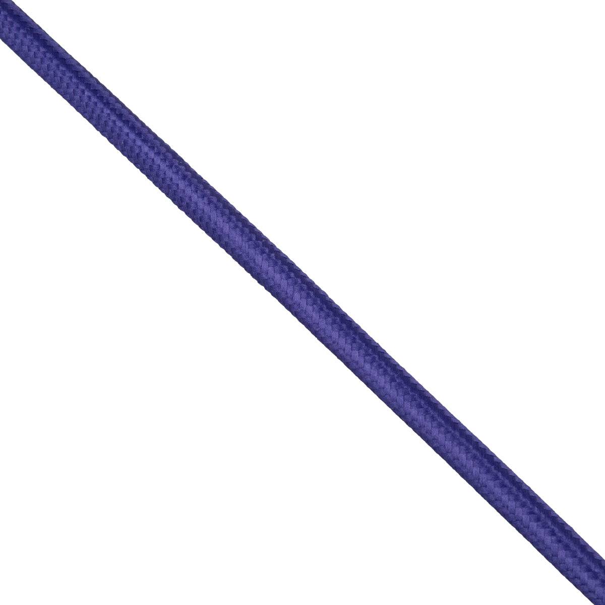 GloboStar® 77611 Στρογγυλό Υφασμάτινο Καλώδιο 1m 2 x 0.75mm² Μωβ - ledmania.gr