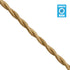 GloboStar® 77623 Πλεκτό Υφασμάτινο Καλώδιο 1m 2 x 0.75mm² Μπέζ Χρυσό - ledmania.gr