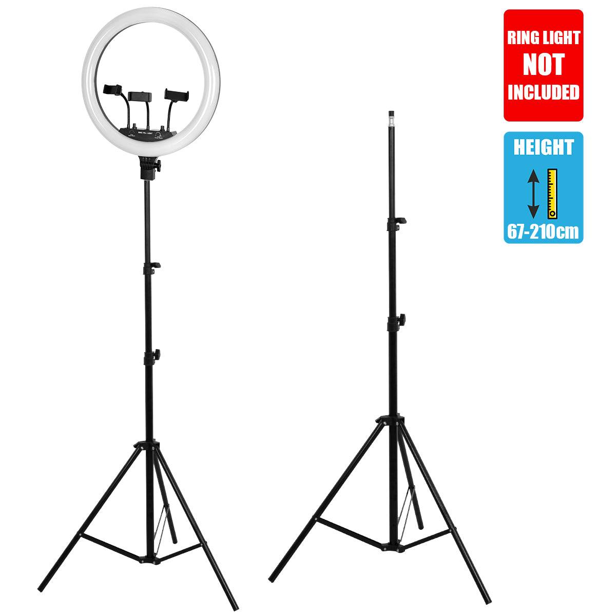 GloboStar® 75807 Professional Floor Tripod - Επαγγελματικό Επιδαπέδιο Τρίποδο για Ring Light LED - ledmania.gr