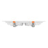 GloboStar® 77854 Χωνευτή Τετράγωνη Διπλή Βάση για Spot AR111 Λευκή Κινούμενη σε 2 Άξονες M33.5 x Π17.5 x Y5.5cm - ledmania.gr