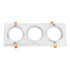 GloboStar® 77856 Χωνευτή Τετράγωνη Τριπλή Βάση για Spot AR111 Λευκή Κινούμενη σε 2 Άξονες M48.7 x Π18.7 x Y5.5cm - ledmania.gr