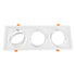 GloboStar® 77856 Χωνευτή Τετράγωνη Τριπλή Βάση για Spot AR111 Λευκή Κινούμενη σε 2 Άξονες M48.7 x Π18.7 x Y5.5cm - ledmania.gr