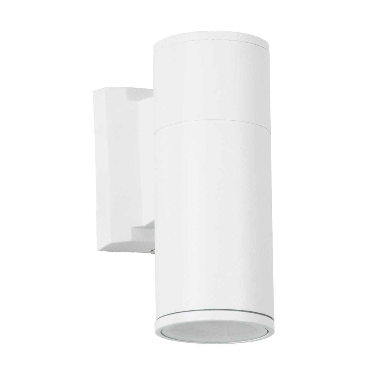 GloboStar® WALLY 77870 Φωτιστικό Τοίχου - Απλίκα Αρχιτεκτονικού Φωτισμού Εσωτερικού/Εξωτερικού Χώρου Up or Down Μονόφωτο 1 x GU10 AC220-240V Αδιάβροχο IP65 - Σώμα Αλουμινίου & Tempered Glass - Μ6.4 x Π11 x Υ17cm - Λευκό - 5 Years Warranty - ledmania.gr