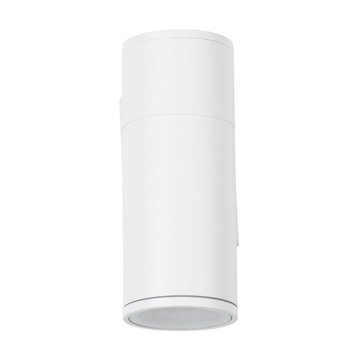 GloboStar® WALLY 77870 Φωτιστικό Τοίχου - Απλίκα Αρχιτεκτονικού Φωτισμού Εσωτερικού/Εξωτερικού Χώρου Up or Down Μονόφωτο 1 x GU10 AC220-240V Αδιάβροχο IP65 - Σώμα Αλουμινίου & Tempered Glass - Μ6.4 x Π11 x Υ17cm - Λευκό - 5 Years Warranty - ledmania.gr