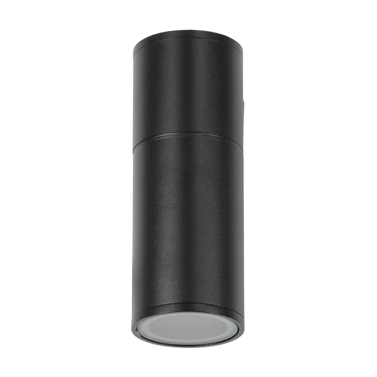 GloboStar® WALLY 77872 Φωτιστικό Τοίχου - Απλίκα Αρχιτεκτονικού Φωτισμού Εσωτερικού/Εξωτερικού Χώρου Up or Down Μονόφωτο 1 x GU10 AC220-240V Αδιάβροχο IP65 - Σώμα Αλουμινίου & Tempered Glass - Μ6.4 x Π11 x Υ17cm - Μαύρο - 5 Years Warranty - ledmania.gr