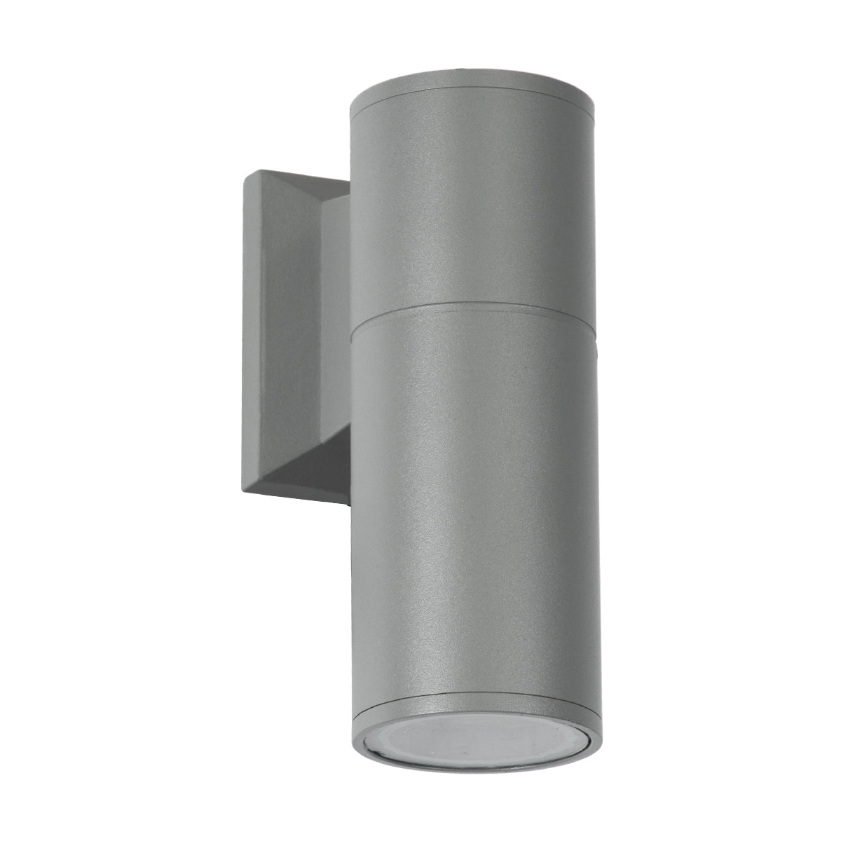 GloboStar® WALLY 77874 Φωτιστικό Τοίχου - Απλίκα Αρχιτεκτονικού Φωτισμού Εσωτερικού/Εξωτερικού Χώρου Up or Down Μονόφωτο 1 x GU10 AC220-240V Αδιάβροχο IP65 - Σώμα Αλουμινίου & Tempered Glass - Μ6.4 x Π11 x Υ17cm - Ασημί - 5 Years Warranty - ledmania.gr