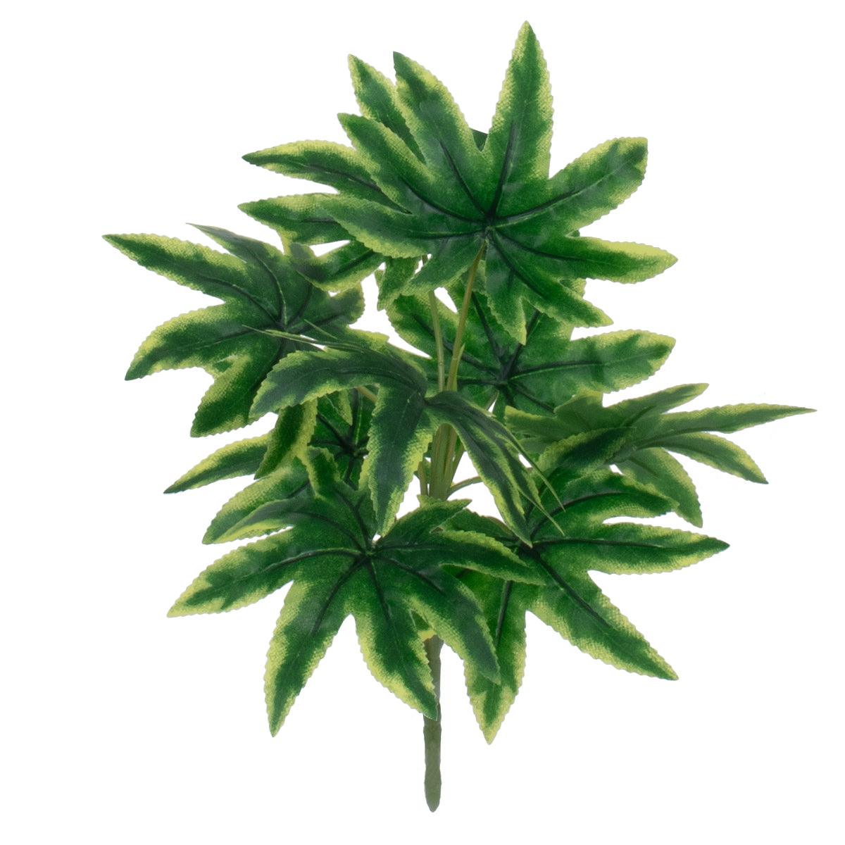 GloboStar® RICE PAPER PLANT 78272 Τεχνητό Φυτό Τετραπάναξ - Μπουκέτο Διακοσμητικών Φυτών - Κλαδιών με Φύλλωμα Πράσινο Υ30cm - ledmania.gr