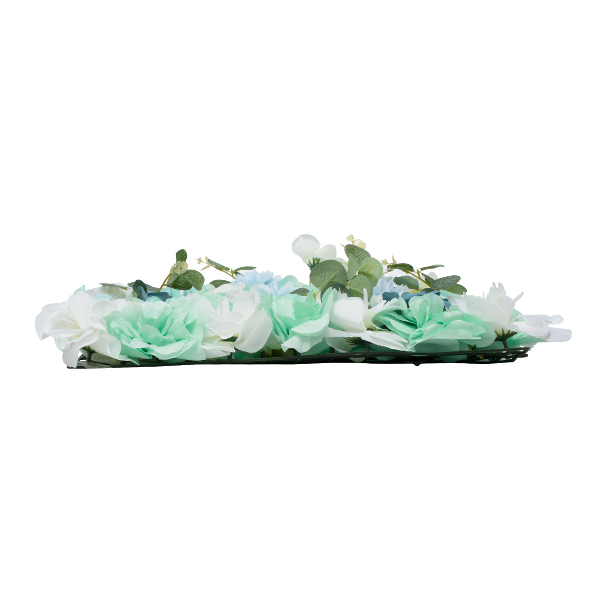 GloboStar® Artificial Garden ROSES STORY BLUE 78334 Τεχνητό Διακοσμητικό Πάνελ Λουλουδιών - Κάθετος Κήπος σύνθεση Αμβροσία Μ60 x Π40 x Υ6cm - ledmania.gr
