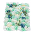 GloboStar® Artificial Garden ROSES STORY BLUE 78334 Τεχνητό Διακοσμητικό Πάνελ Λουλουδιών - Κάθετος Κήπος σύνθεση Αμβροσία Μ60 x Π40 x Υ6cm - ledmania.gr