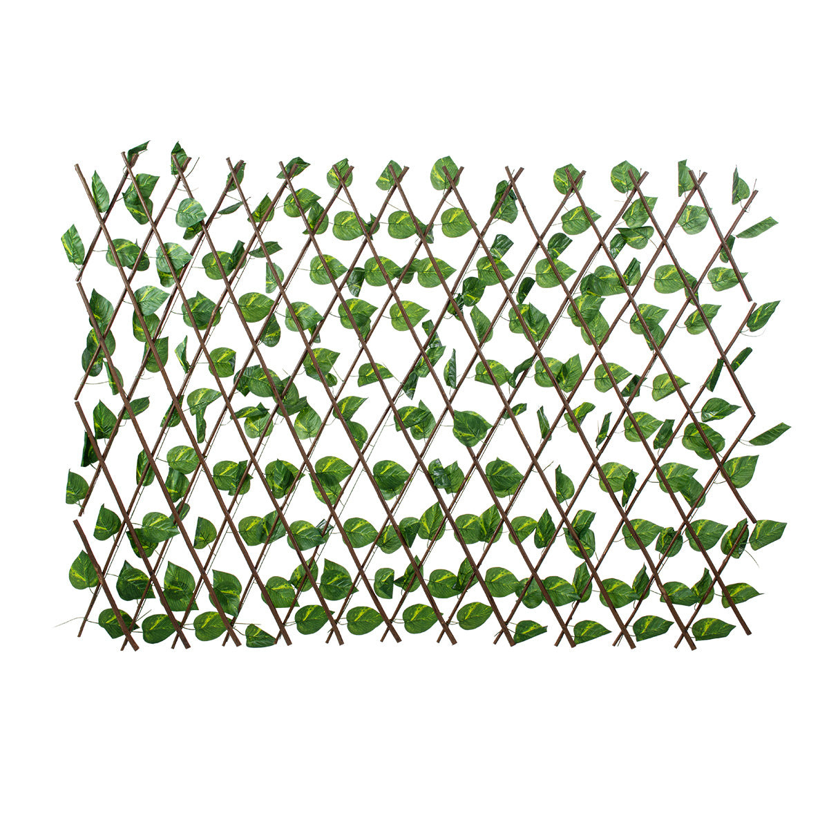 GloboStar® Artificial Garden GOLDEN POTHOS 78496 Πτυσσόμενη Πέργκολα Τεχνητής Φυλλωσιάς - Κάθετος Κήπος Σύνθεση Πόθος Μ110 x Π10 x Υ120cm (min) Μ310 x Π10 x Υ45cm (max) - ledmania.gr
