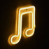 GloboStar® 78568 Φωτιστικό Ταμπέλα Φωτεινή Επιγραφή NEON LED Σήμανσης MUSIC NOTE 5W με Καλώδιο Τροφοδοσίας USB - Μπαταρίας 3xAAA (Δεν Περιλαμβάνονται) - Θερμό Λευκό 2700K - ledmania.gr