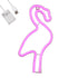 GloboStar® 78573 Φωτιστικό Ταμπέλα Φωτεινή Επιγραφή NEON LED Σήμανσης FLAMINGO 5W με Καλώδιο Τροφοδοσίας USB - Μπαταρίας 3xAAA (Δεν Περιλαμβάνονται) - Ροζ - ledmania.gr