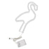 GloboStar® 78573 Φωτιστικό Ταμπέλα Φωτεινή Επιγραφή NEON LED Σήμανσης FLAMINGO 5W με Καλώδιο Τροφοδοσίας USB - Μπαταρίας 3xAAA (Δεν Περιλαμβάνονται) - Ροζ - ledmania.gr