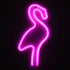 GloboStar® 78573 Φωτιστικό Ταμπέλα Φωτεινή Επιγραφή NEON LED Σήμανσης FLAMINGO 5W με Καλώδιο Τροφοδοσίας USB - Μπαταρίας 3xAAA (Δεν Περιλαμβάνονται) - Ροζ - ledmania.gr