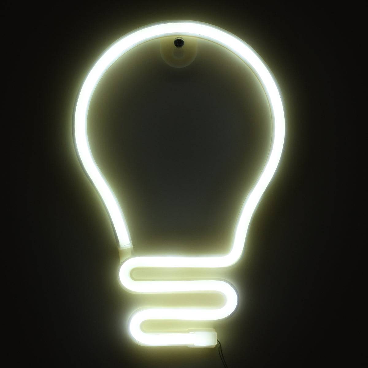 GloboStar® 78576 Φωτιστικό Ταμπέλα Φωτεινή Επιγραφή NEON LED Σήμανσης LAMP 5W με Καλώδιο Τροφοδοσίας USB - Μπαταρίας 3xAAA (Δεν Περιλαμβάνονται) - Ψυχρό Λευκό 6000K - ledmania.gr