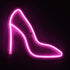 GloboStar® 78577 Φωτιστικό Ταμπέλα Φωτεινή Επιγραφή NEON LED Σήμανσης WOMEN SHOES 5W με Καλώδιο Τροφοδοσίας USB - Μπαταρίας 3xAAA (Δεν Περιλαμβάνονται) - Ροζ - ledmania.gr