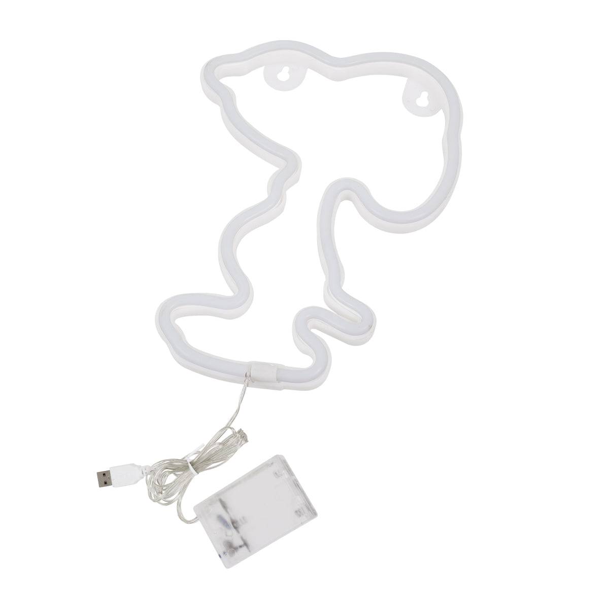 GloboStar® 78578 Φωτιστικό Ταμπέλα Φωτεινή Επιγραφή NEON LED Σήμανσης SNOOPY 5W με Καλώδιο Τροφοδοσίας USB - Μπαταρίας 3xAAA (Δεν Περιλαμβάνονται) - Θερμό Λευκό 2700K - ledmania.gr