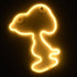 GloboStar® 78578 Φωτιστικό Ταμπέλα Φωτεινή Επιγραφή NEON LED Σήμανσης SNOOPY 5W με Καλώδιο Τροφοδοσίας USB - Μπαταρίας 3xAAA (Δεν Περιλαμβάνονται) - Θερμό Λευκό 2700K - ledmania.gr