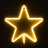 GloboStar® 78585 Φωτιστικό Ταμπέλα Φωτεινή Επιγραφή NEON LED Σήμανσης STAR 5W με Καλώδιο Τροφοδοσίας USB - Μπαταρίας 3xAAA (Δεν Περιλαμβάνονται) - Θερμό Λευκό 2700K - ledmania.gr