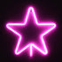 GloboStar® 78586 Φωτιστικό Ταμπέλα Φωτεινή Επιγραφή NEON LED Σήμανσης STAR 5W με Καλώδιο Τροφοδοσίας USB - Μπαταρίας 3xAAA (Δεν Περιλαμβάνονται) - Ροζ - ledmania.gr