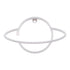 GloboStar® 78588 Φωτιστικό Ταμπέλα Φωτεινή Επιγραφή NEON LED Σήμανσης PLANET SATURN 5W με Καλώδιο Τροφοδοσίας USB - Μπαταρίας 3xAAA (Δεν Περιλαμβάνονται) - Ροζ - ledmania.gr