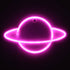 GloboStar® 78588 Φωτιστικό Ταμπέλα Φωτεινή Επιγραφή NEON LED Σήμανσης PLANET SATURN 5W με Καλώδιο Τροφοδοσίας USB - Μπαταρίας 3xAAA (Δεν Περιλαμβάνονται) - Ροζ - ledmania.gr