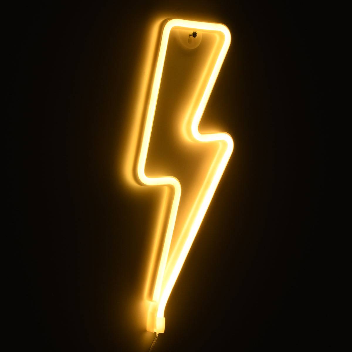 GloboStar® 78590 Φωτιστικό Ταμπέλα Φωτεινή Επιγραφή NEON LED Σήμανσης LIGHT STRIKE 5W με Καλώδιο Τροφοδοσίας USB - Μπαταρίας 3xAAA (Δεν Περιλαμβάνονται) - Θερμό Λευκό 2700K - ledmania.gr