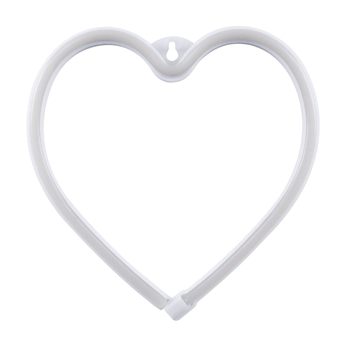 GloboStar® 78592 Φωτιστικό Ταμπέλα Φωτεινή Επιγραφή NEON LED Σήμανσης HEART 5W με Καλώδιο Τροφοδοσίας USB - Μπαταρίας 3xAAA (Δεν Περιλαμβάνονται) - Ροζ - ledmania.gr