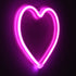 GloboStar® 78592 Φωτιστικό Ταμπέλα Φωτεινή Επιγραφή NEON LED Σήμανσης HEART 5W με Καλώδιο Τροφοδοσίας USB - Μπαταρίας 3xAAA (Δεν Περιλαμβάνονται) - Ροζ - ledmania.gr