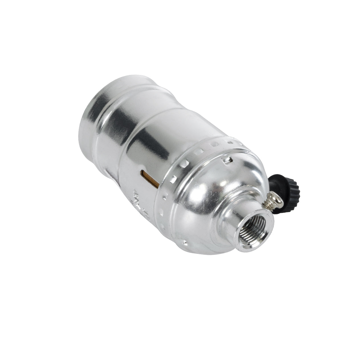 GloboStar® 78965 Ντουί Vintage Industrial Retro E27 με Διακόπτη ON/OFF - Ασημί - Μ5.5 x Π3.6 x Υ7cm - ledmania.gr