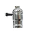 GloboStar® 78965 Ντουί Vintage Industrial Retro E27 με Διακόπτη ON/OFF - Ασημί - Μ5.5 x Π3.6 x Υ7cm - ledmania.gr