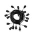 GloboStar® 78982 Καλωδιογιρλάντα PVC 5 Μέτρων με 15 Ντουί E27 με Πρίζα Schuko Επεκτεινόμενη Αδιάβροχη IP65 - ledmania.gr