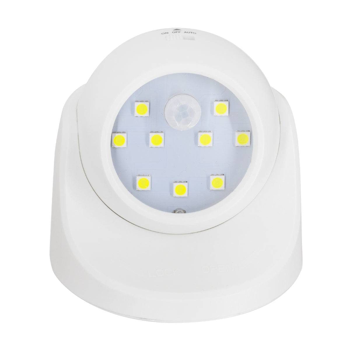 GloboStar® 79000 Λευκό Φωτιστικό Μπαταρίας σε Σχήμα Κάμερας LED SMD 3W 300lm με Αισθητήρα Ημέρας-Νύχτας και PIR Αισθητήρα Κίνησης Ψυχρό Λευκό 6000K - ledmania.gr